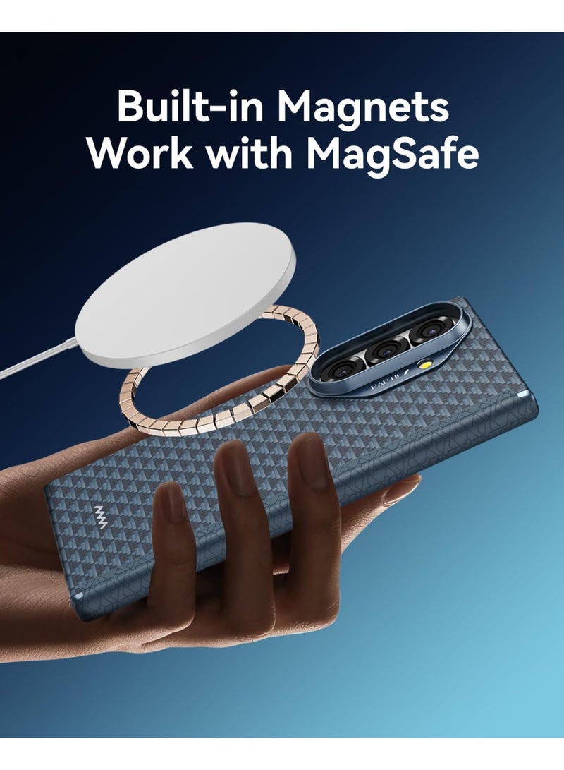 RAPTIC غطاء أراميد سكين برو لجهاز سامسونج جالاكسي زد فولد 7 [غطاء خلفي فقط] غطاء أراميد فايبر فائق النحافة 1500D [حماية المفصل] - بروفاوند - Image 5